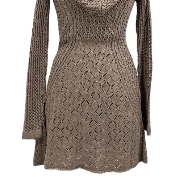 NWT’S Bellini Heather Mocha Long Hood Waterfall Cardigan SZ S - Picture 5 of 9